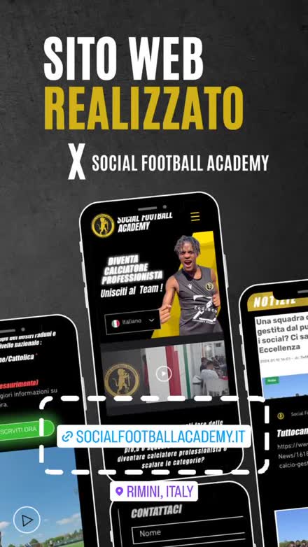 Sito web realizzato per Social Football Academy
